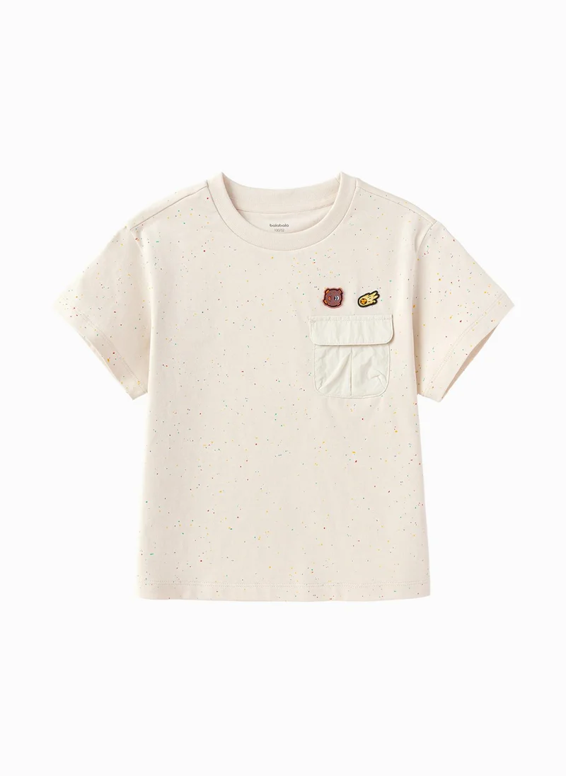 بالابالا Toddler Boys Round neck short-sleeved T-shirt