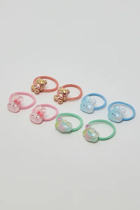 R&B 8 Pack Ponytail Hairbands