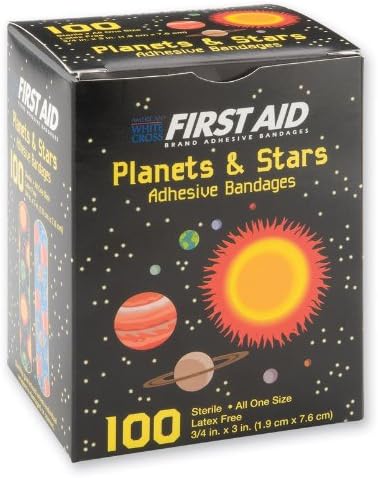 SmileMakers Firstaid Planets  Stars Bandages  100 Per Pack