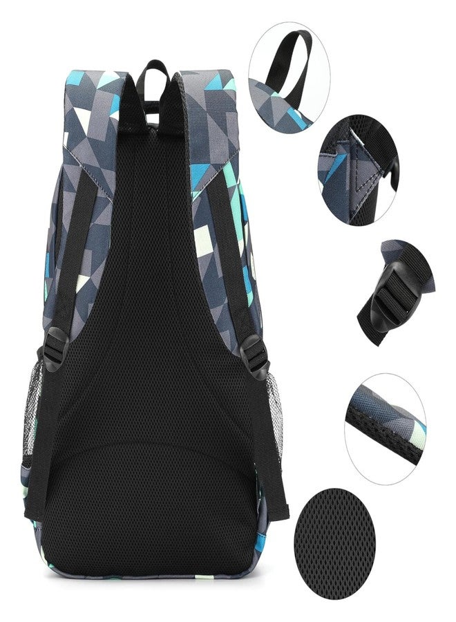 Hyper Adam School Backpack Zizzag Blue Print For College, Travel, Office, Multipurpose Picnic Bag for Boys & Girls HA-113 - Image 5