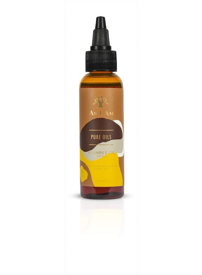 As I Am Pure Oils Vitamin E Oil - 2 Ounce - 100% Pure D-Alpha Tocopherol - Super Anti-Oxidant - Fights Free Radicals - Prevents UV Damage - Preserves Collagen and Elastin - Fights Aging Process  - Image 1