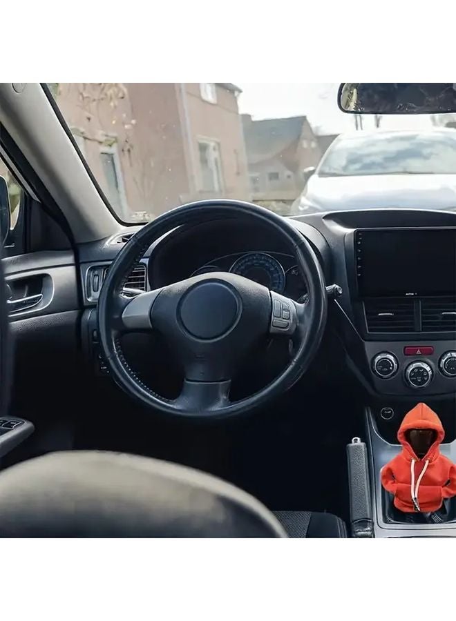 غطاء هود قماشي ناعم أسود عالمي لمقبض تغيير سرعات السيارة للسائق - Image 4