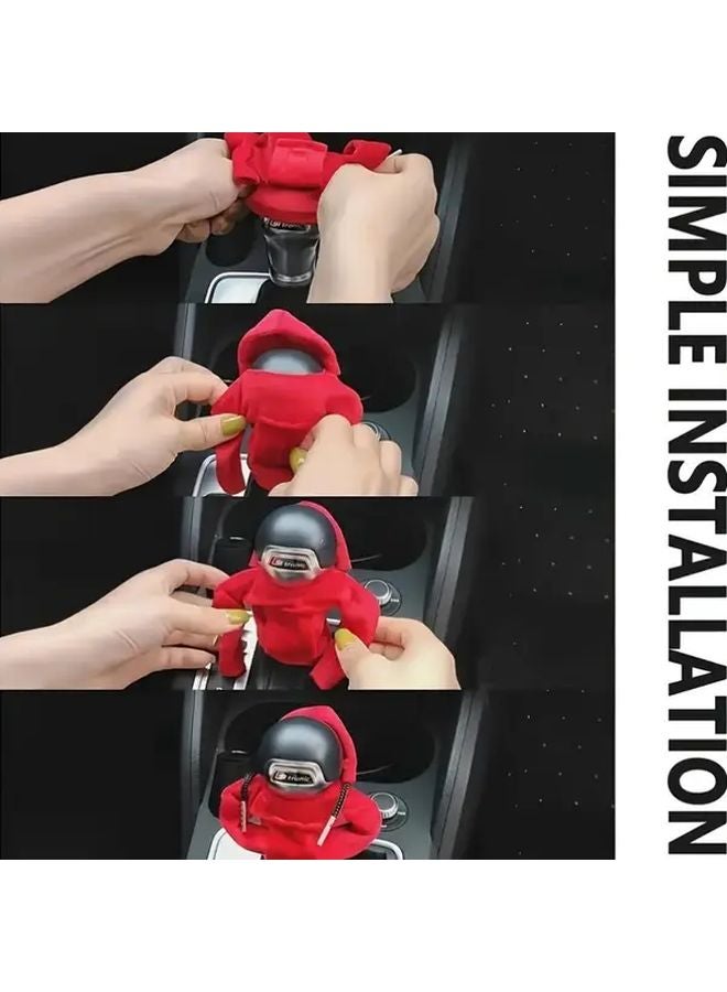 غطاء هود قماشي ناعم أسود عالمي لمقبض تغيير سرعات السيارة للسائق - Image 5