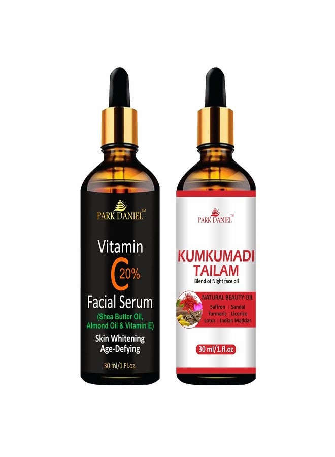 Park Daniel Premium Vitamin C Facial Serum & Kumkumadi Tailam Face Oil Combo Pack of 2 Bottles of 30 ml(60 ml) - Image 2