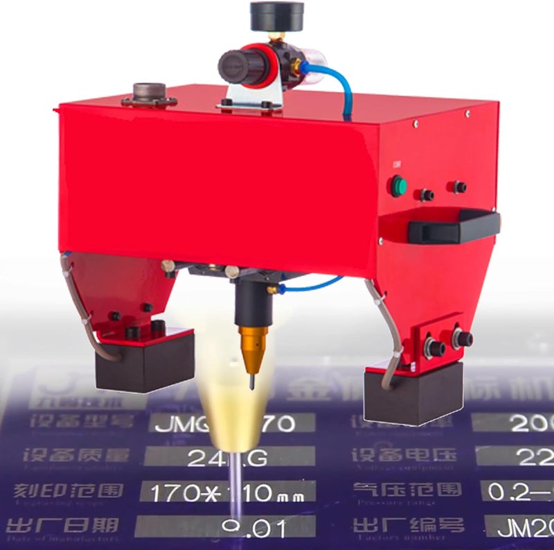 Pneumatic Marking Machine Pneumatic dot Peen Marking Machine Maximum Marking Depth 0.01-1mm, can Mark Code, Serial Number, Letter, VIN, Type C - Image 1