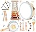 M SANMERSEN Wooden Toddler Musical Instruments Set 9PCS Kids Montessori Toys Baby Toys with Xylophone Drum Educational Gift for Ages 1 2 3 Year Olds - Image 2