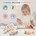 M SANMERSEN Wooden Toddler Musical Instruments Set 9PCS Kids Montessori Toys Baby Toys with Xylophone Drum Educational Gift for Ages 1 2 3 Year Olds - Image 4