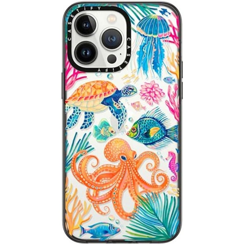 Casetify Compact iPhone 14 Pro Max Case 【2X Military Grade Drop Tested / 4ft Drop Protection】 - Under the Sea 2 by Grace Andersson - Clear Black