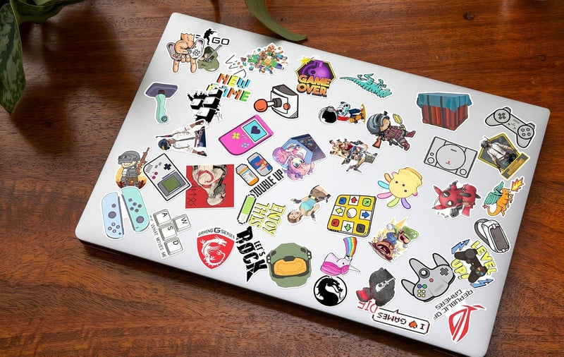 WallDesign 47 Vibrant Gaming Sticker Set for Console & PC Gamers - Mobile, Laptop, PC, Accessories, Gifting - Durable, Laminated, Quality Printed Vinyl for True Hardcore Gamers/Gaming Culture - Image 2