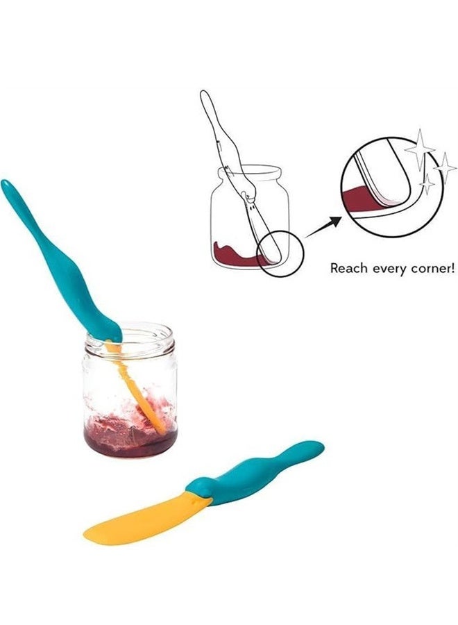 هومستر 1 جهاز كمبيوتر شخصي السيليكون جرة Spatula - مضحك أداة المطبخ، BPA خالية 100٪ الغذاء آمنة، مرنة مقاومة للحرارة كاشح المربى، العسل، زبدة الفول السوداني والتوابل، لا نفايات جرة كاشح لمحبي الأغذية، الخبز - Image 3