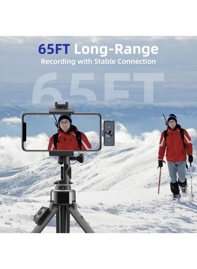 وأندرويد، بصمة15 16 17مايكروفون لاسلكي صغير للطية، مضاد للضوضاء، متوافق مع آيفون  USB-C، مع حافظة شحن - مثالي لتسجيل الفيديو والتصوير اليومي - Image 4