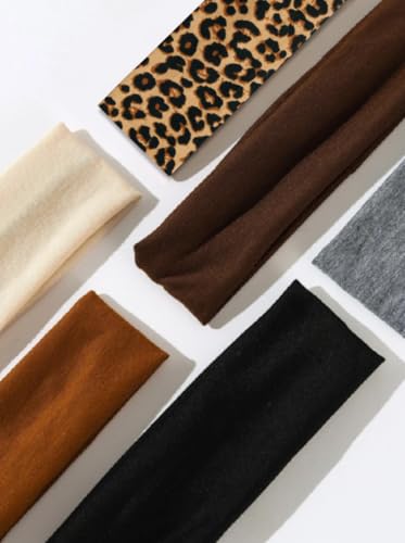 Tobeffect Headbands for Women Non Slip Trendy Womens Headbands 7PCS Elastic Hair Bands for Women's Hair Workout Sweat Head Bands Soft Thick Cotton Cloth Headband for Yoga Running Sport - Image 2