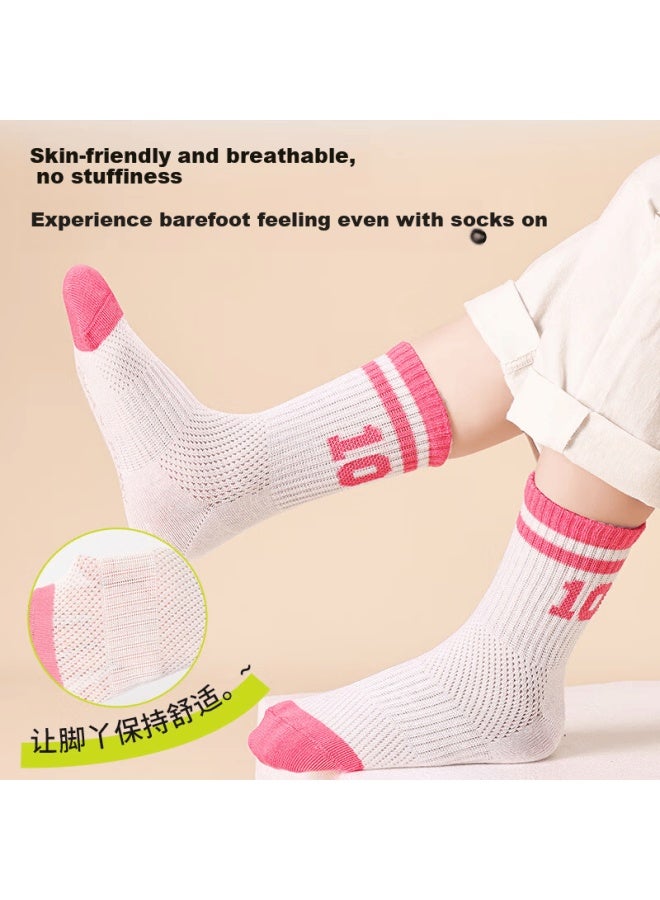 Barbie Children's Cotton Socks Girls Short Socks Spring And Autumn Thin Long Tube Socks Mesh Short Socks For Girls Students Baby Kids Socks - Image 2