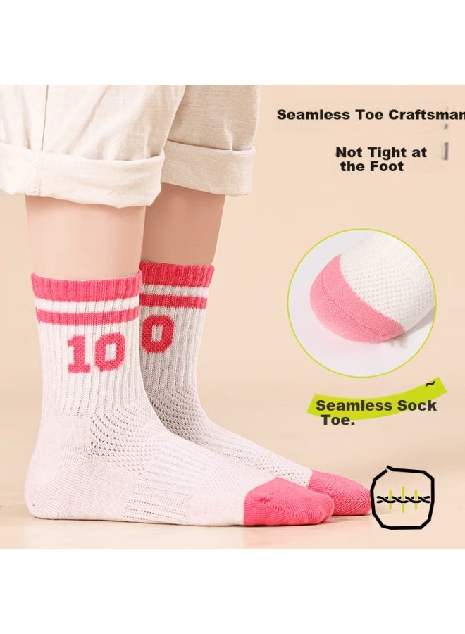 Barbie Children's Cotton Socks Girls Short Socks Spring And Autumn Thin Long Tube Socks Mesh Short Socks For Girls Students Baby Kids Socks - Image 4