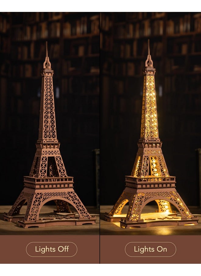 RoWood Eiffel Tower,3D Puzzle Model Kits For Adults,Diy 3D Wooden Puzzles For Adults,Builing Set With Led,Home Decoration Festival Gift Idea  - Image 3