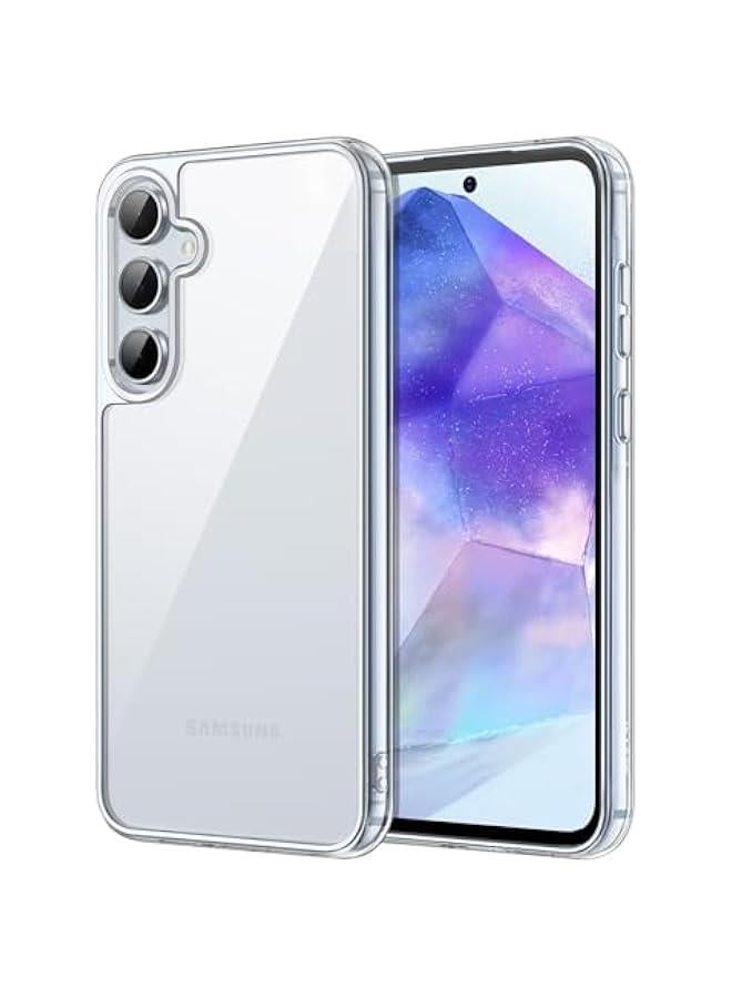 جيتك حافظة لهاتف سامسونج جالاكسي A55 الجيل الخامس 5G، غطاء حماية مضاد للصدمات ومضاد للاصفرار، ظهر صلب من البولي كربونات مضاد للخدش (شفاف) - Image 1