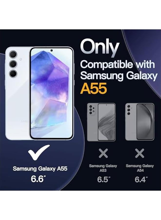 جيتك حافظة لهاتف سامسونج جالاكسي A55 الجيل الخامس 5G، غطاء حماية مضاد للصدمات ومضاد للاصفرار، ظهر صلب من البولي كربونات مضاد للخدش (شفاف) - Image 2