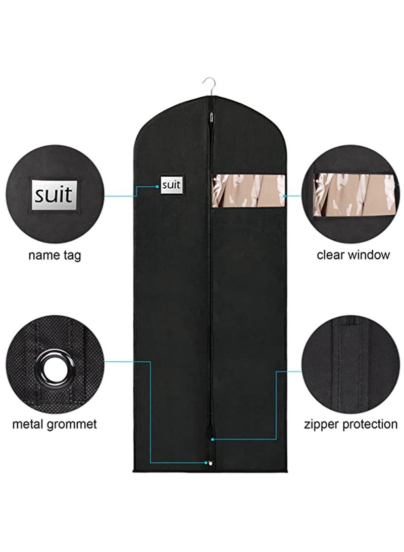HomarKet 5 Pack Garment Bag Lightweight Suit Bags for Closet Storage, Hanging Clothes Cover with Zipper and Clear Window for Folding for Tuxedos Coats Dresses 60x120cm - Image 3