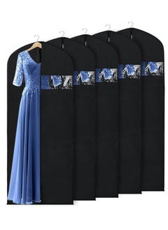 HomarKet 5 Pack Garment Bag Lightweight Suit Bags for Closet Storage, Hanging Clothes Cover with Zipper and Clear Window for Folding for Tuxedos Coats Dresses 60x120cm  - Image 1