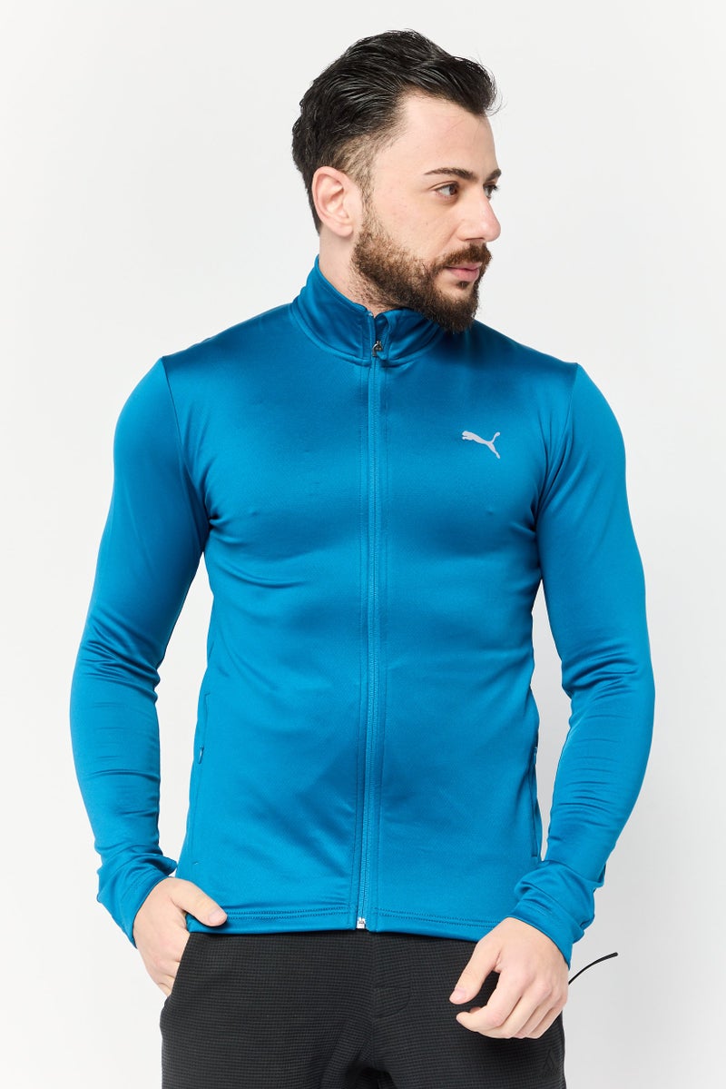 PUMA Men Slim Fit Long Sleeves Outdoor Jacket, Teal Blue - Image 1