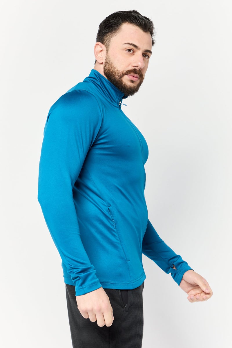 PUMA Men Slim Fit Long Sleeves Outdoor Jacket, Teal Blue - Image 3