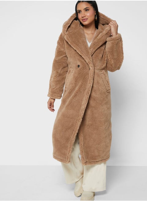 Pocket Detail Quilted Coat