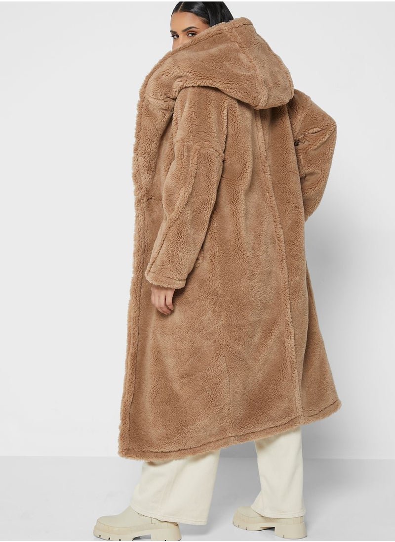 Pocket Detail Quilted Coat