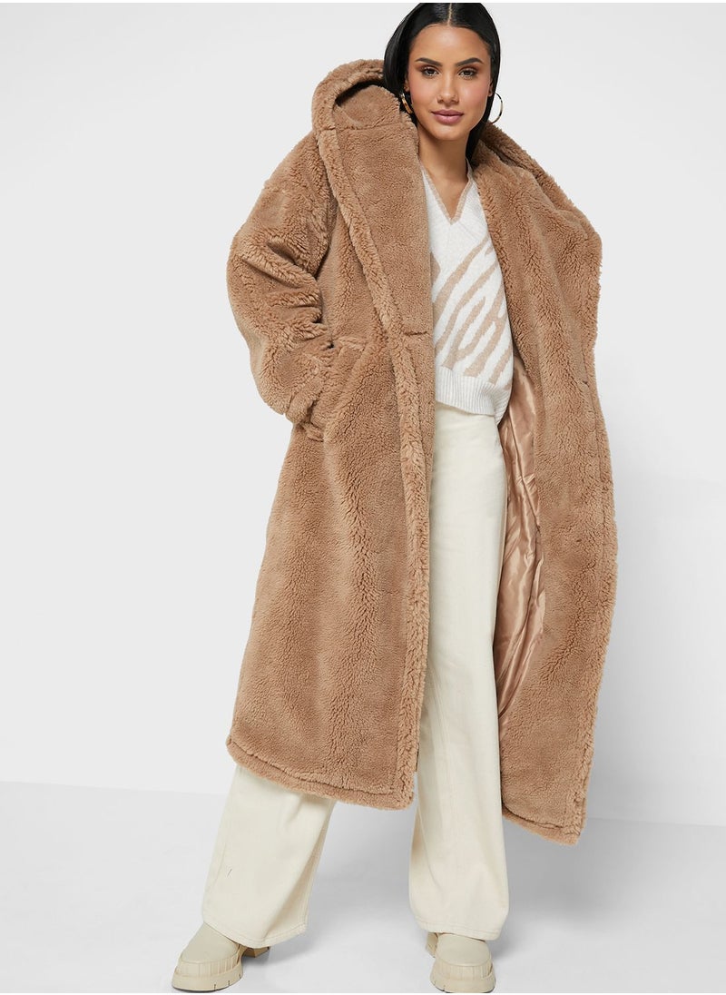 Pocket Detail Quilted Coat