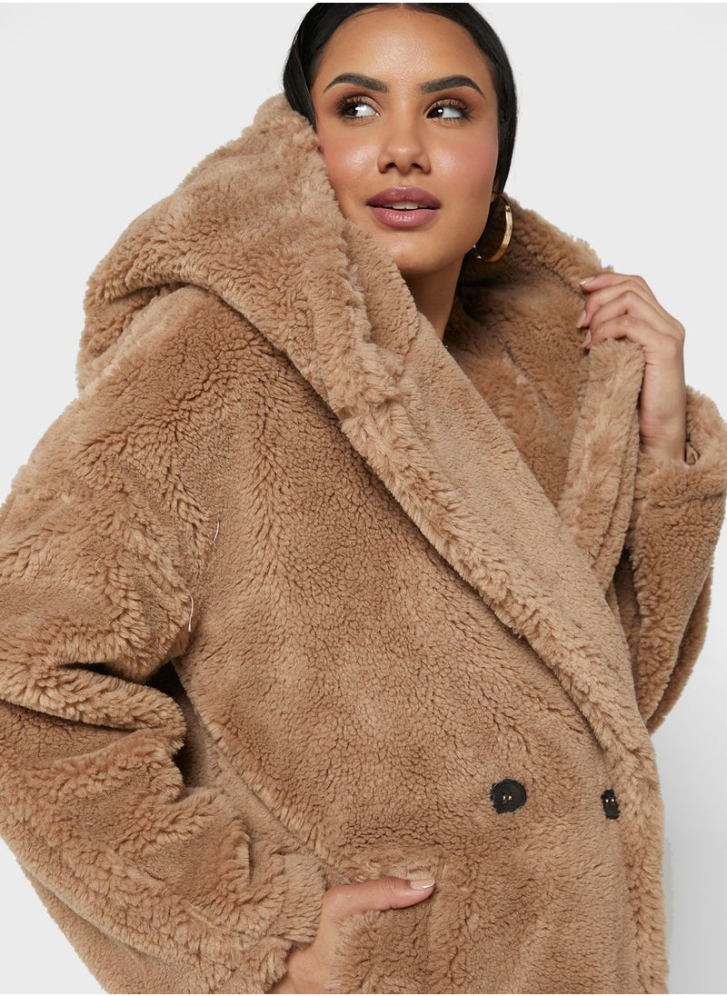 Pocket Detail Quilted Coat