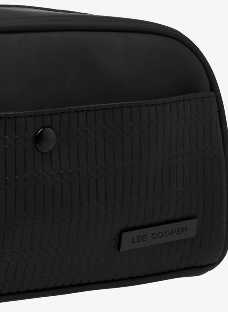 Lee Cooper BLACK Textured Pouch with Zip Closure for Men | Best Price UAE