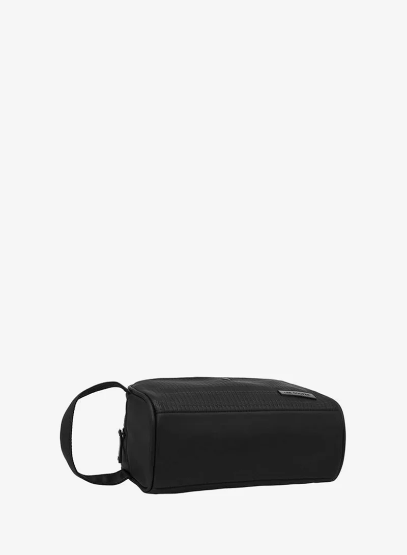 Lee Cooper BLACK Textured Pouch with Zip Closure for Men | Best Price UAE