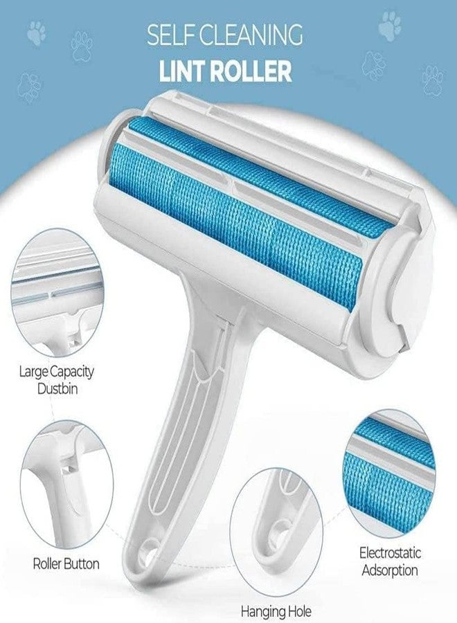WebWares 1pcs Reusable Dog Hair Remover Roller Dog Cat and Other Pets Hairs Cleaning Lint Fur Brush Rollers Easy Hair Removal Furniture, Clothes, Sofa, Carpet, Couch, Bedding (Blue) - Image 4