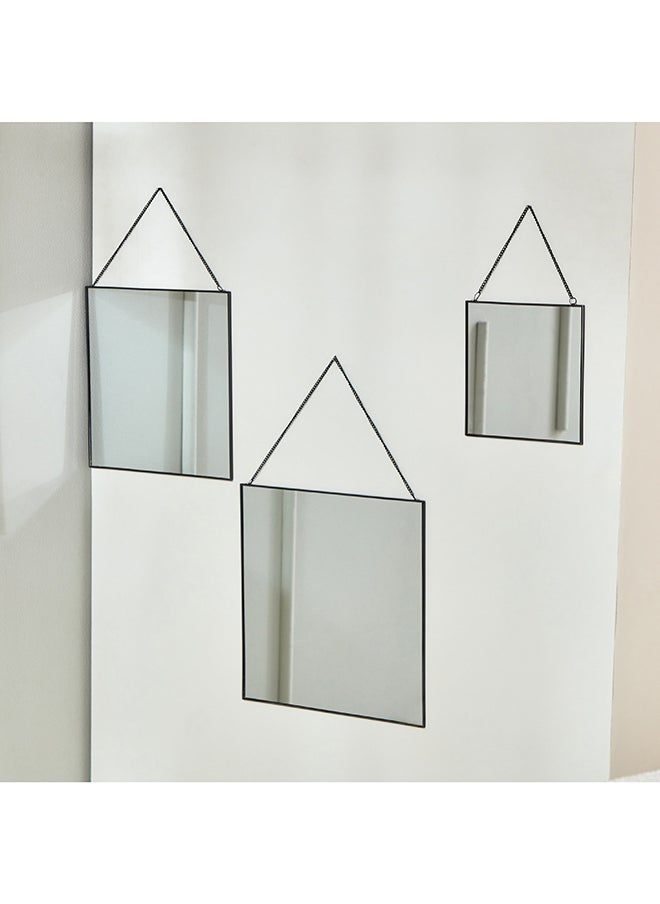 Home Box Urus 3-Piece Wall Mirrors with Chain 35 x 35 cm  - Image 1