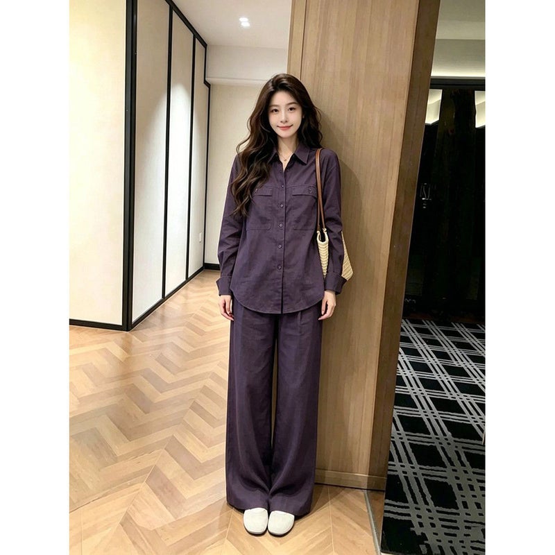 Women's Casual Co Ord Set in Linen-Like Fabric - Image 2