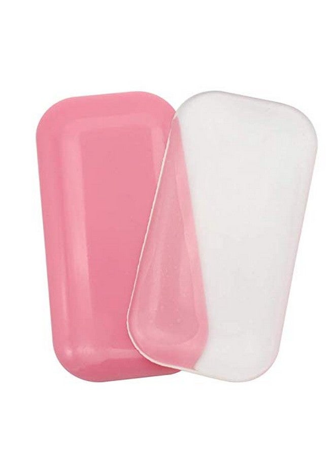DNHCLL 2 Pcs Reuseable Eye Lashes Pads Pallet Stand Rectangle Soft Silicone Eyelash Extension Pad Eye Lash Glue Stand Tray Holder(Pink And Clear) - Image 1