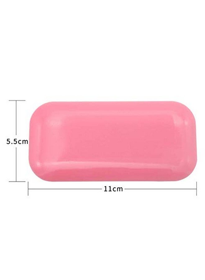 DNHCLL 2 Pcs Reuseable Eye Lashes Pads Pallet Stand Rectangle Soft Silicone Eyelash Extension Pad Eye Lash Glue Stand Tray Holder(Pink And Clear) - Image 2