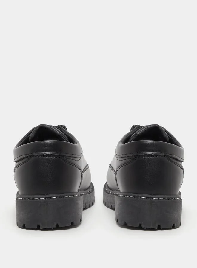 Styli Stitch Detail Chunky Sole Lace Up Shoes