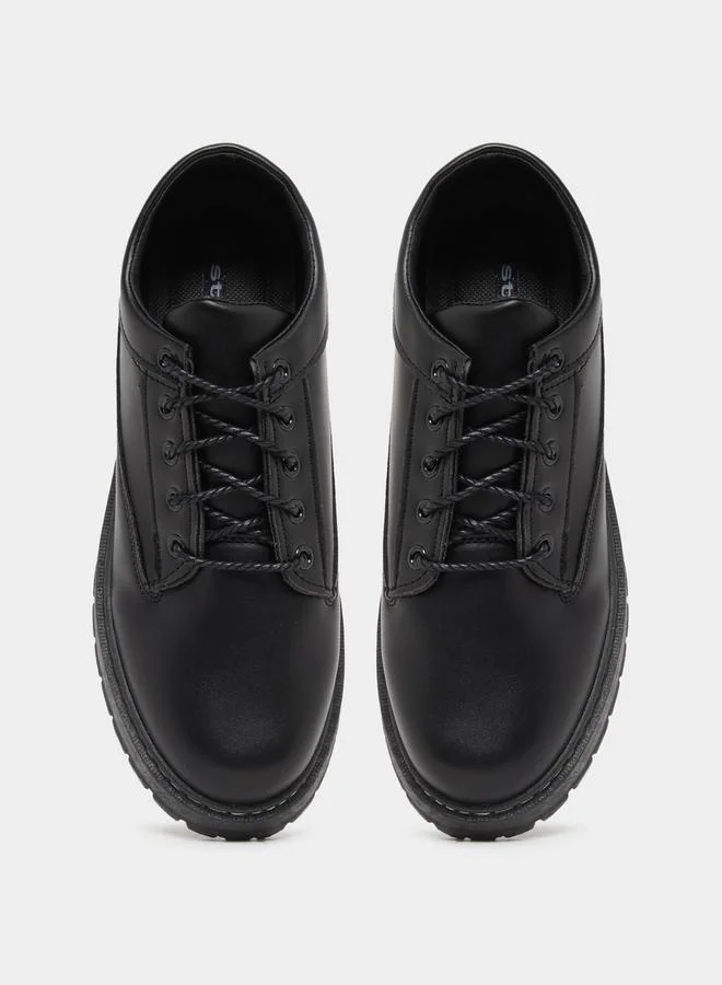 Styli Stitch Detail Chunky Sole Lace Up Shoes