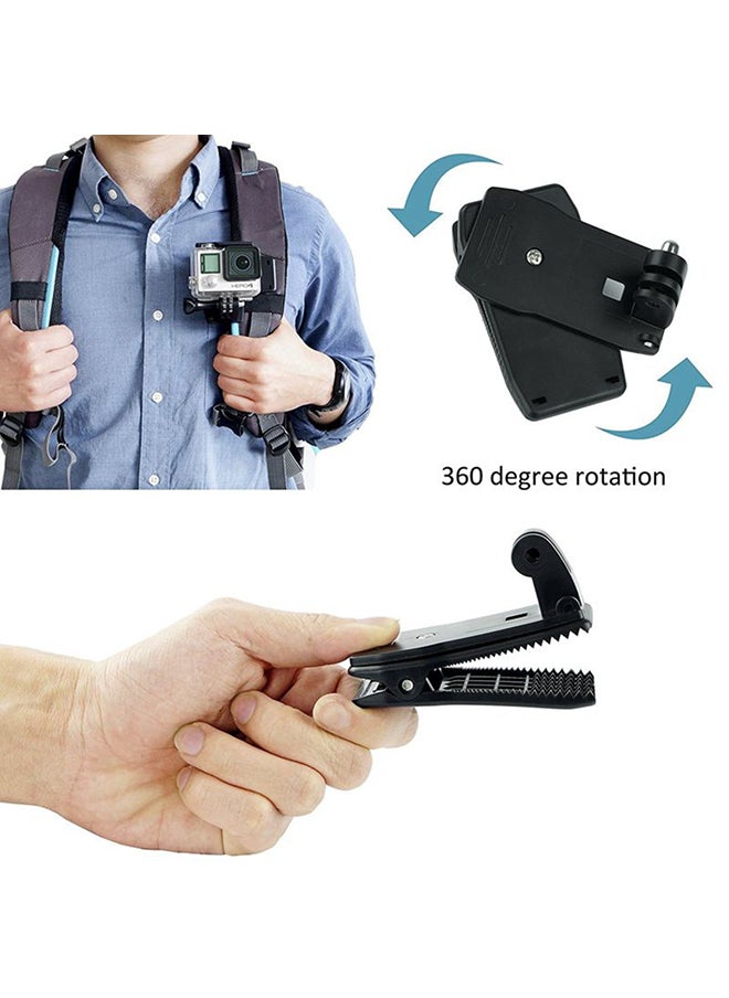 O Ozone - Replacement Head & Backpack Mount Bundle Compatible with GoPro Hero 10 Hero 9 Hero 8 Hero 7 SJCAM YI DJI Osmo Action Cameras - Image 1