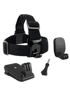 Replacement Head & Backpack Mount Bundle Compatible with GoPro Hero 10 Hero 9 Hero 8 Hero 7 SJCAM YI DJI Osmo Action Cameras