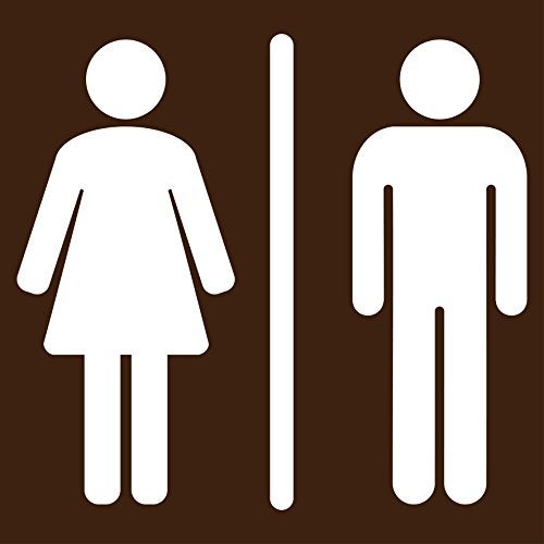 999Store restroom signage office supplies sunboard male female ladies toilet sign board Restroom and toilet sticker signage s washroom sign signage board sign Board sticker signage (15X15 cm) - Image 1