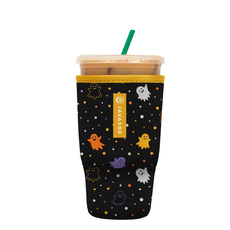 Sok It Java Sok Iced Coffee & Cold Soda Insulated Neoprene Cup Sleeve (Ghost Party  Large: 30-32oz) - Image 1