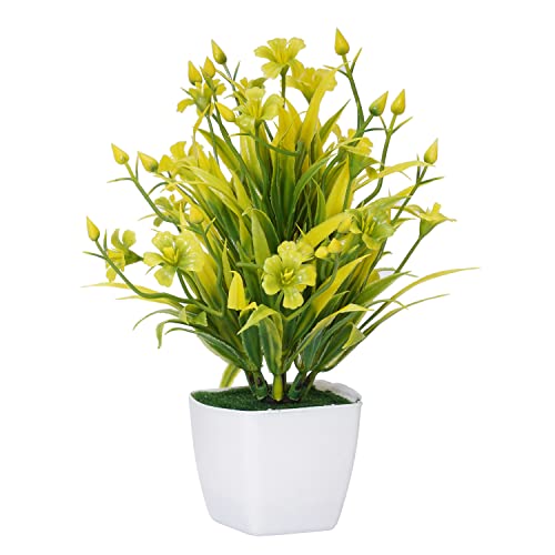 Dekorly Set of 5 Bonsai Wild Artificial Plant with Pot Artificial Plants for Home Decor -Best Different Types of Decorative Plants Artificial Flowers with Pot (Multicolor, Height : 17CM) - Image 3