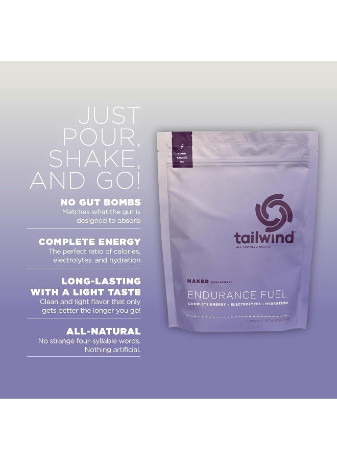 Tailwind Nutrition Endurance Fuel, Sports Drink Powder Mix With Electrolytes, Non-Gmo, Free Of Soy, Dairy, And Gluten, Vegan, Naked Unflavored, 30 Servings - Image 2