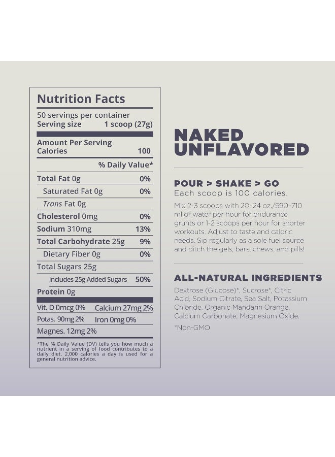 Tailwind Nutrition Endurance Fuel, Sports Drink Powder Mix With Electrolytes, Non-Gmo, Free Of Soy, Dairy, And Gluten, Vegan, Naked Unflavored, 30 Servings - Image 4