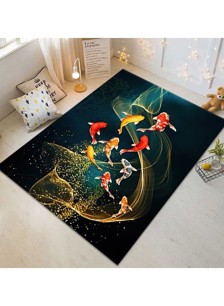 Loquat Simple And Comfortable Square Polyester Fiber Carpet