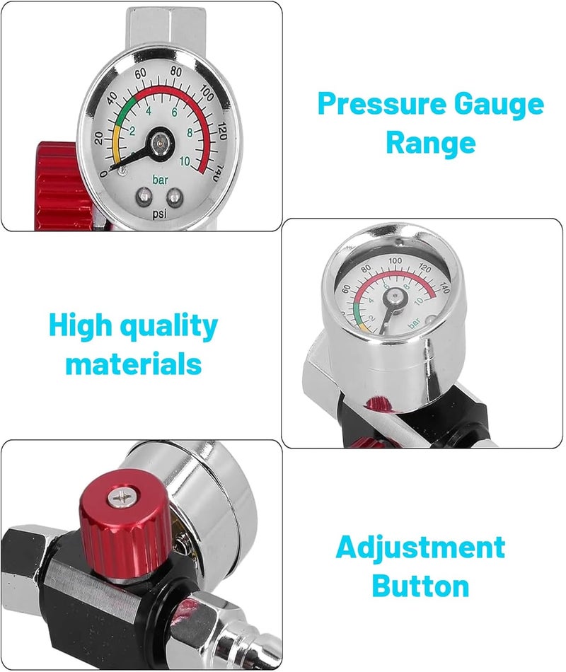 RupeeRise Air Spray Gun, Air Pressure Gauge, Precision Tool for Automotive Repair and Painting - Image 3