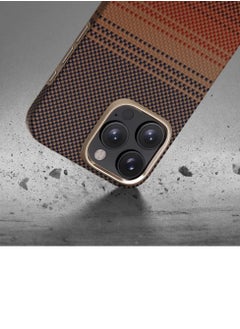 PITAKA iPhone 16 Pro Max MagSafe Case Tactile Woven Ultra Slim Cover with Raised Camera Lip / Woven Touch / Compatible with MagSafe / Drop and Damage Protection - Sunset  - Image 5