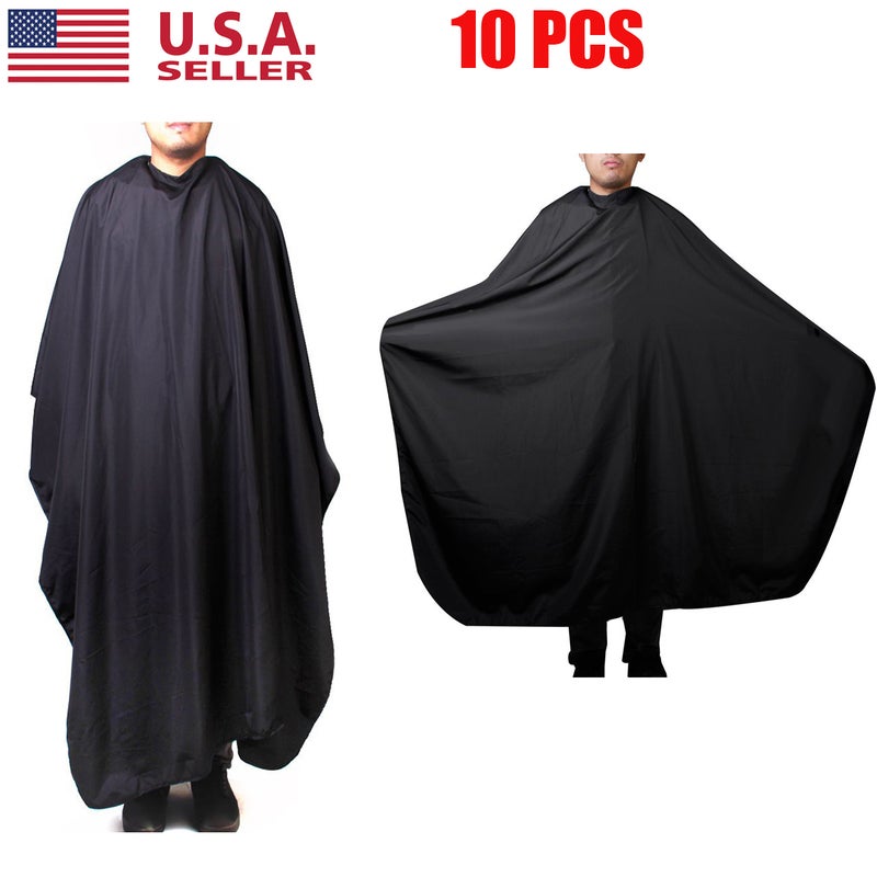 Iron Buckle Round Neck Hairdressing Cape Salon Barber Hair Cutting Gown Cover Large 150 x 120cm (Black) - Image 4
