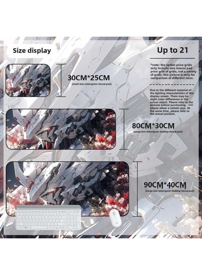 Mouse Pad Oversized Gundam Computer Keyboard Pad Cartoon Game Mouse Pad Boys E-sports Computer Thickened Desk Pad-Color:900*400*2mm-Pattern:Up To 21  - Image 1